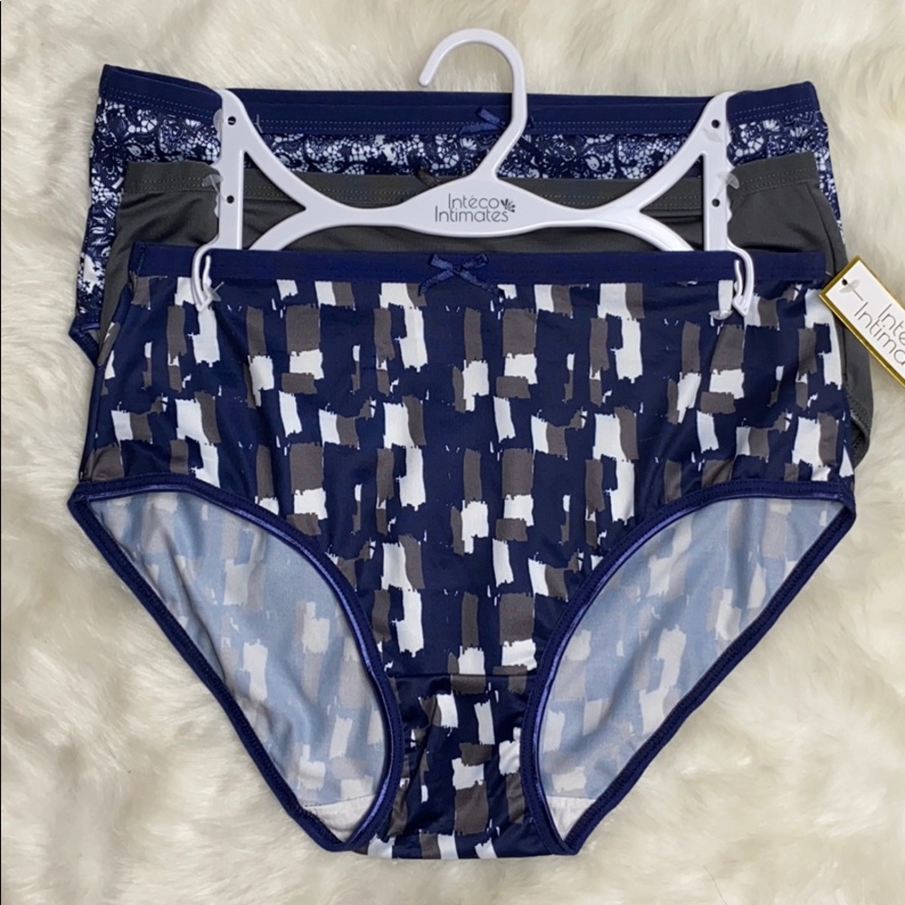 Bundle of 3 Inteco Full Coverage Underwear Panties NEW